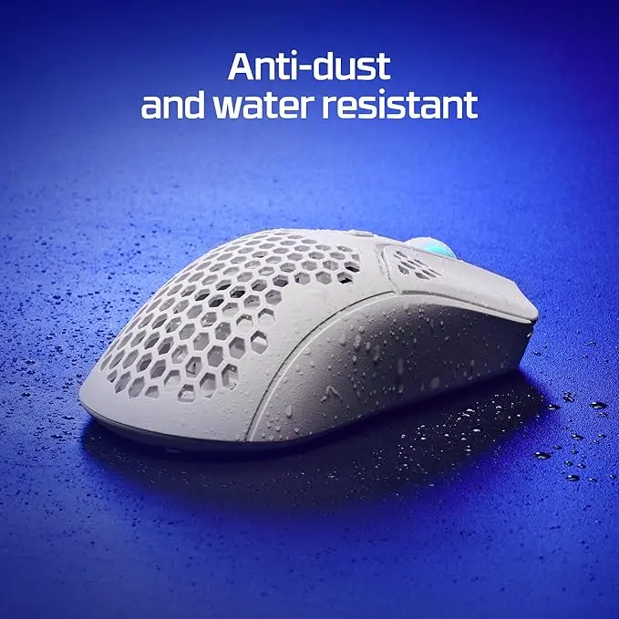 HyperX Pulsefire Haste – Wireless Gaming Mouse – Ultra Lightweight, 61g, 100 Hour Battery Life, 2.4Ghz Wireless, Honeycomb Shell, Hex Design, Up to 16000 DPI, 6 Programmable Buttons – Black, 4P5D7AA image 5