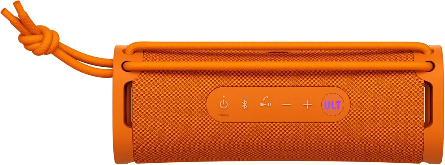 Sony ULT Field 1 Waterproof Portable Bluetooth Speaker, Enhanced Bass, 12h Battery, IP67 Rated Dustproof Shockproof Rustproof, Detachable Strap, SRSULT10D, Orange image 5