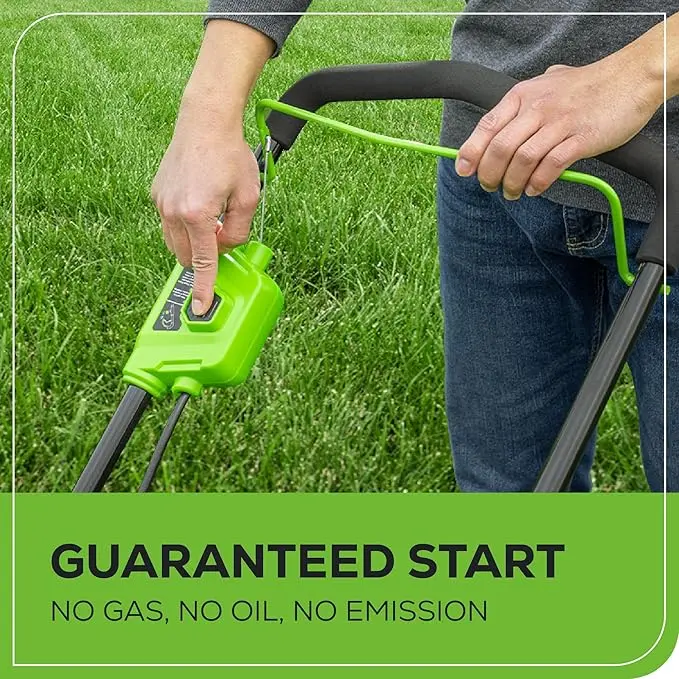 Greenworks 40V 16" Brushless Cordless (Push) Lawn Mower (75+ Compatible Tools), 4.0Ah Battery and Charger Included image 5