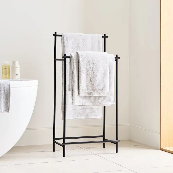 Modern Overhang Freestanding Towel Rack image 2