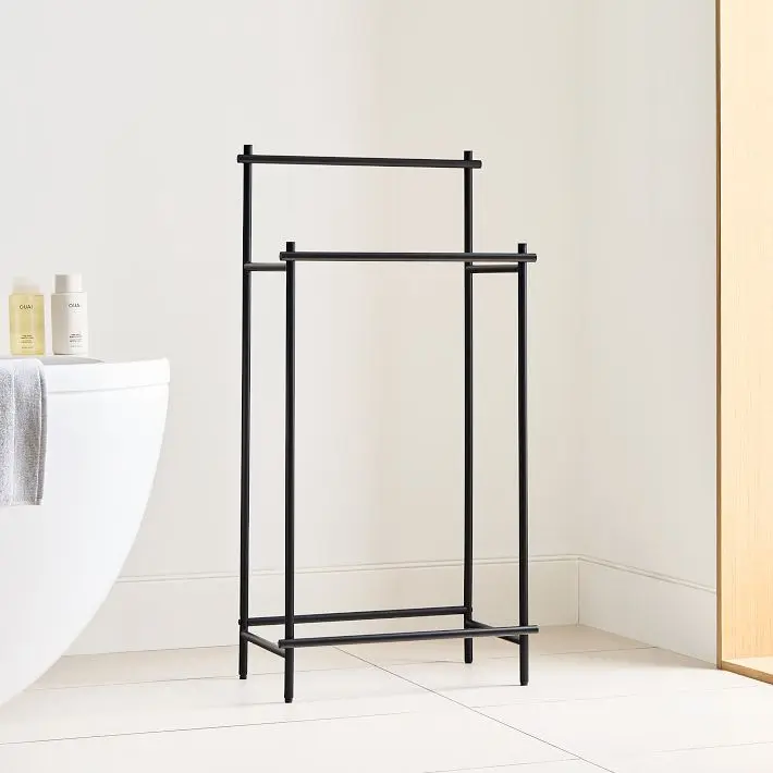 Modern Overhang Freestanding Towel Rack image 3