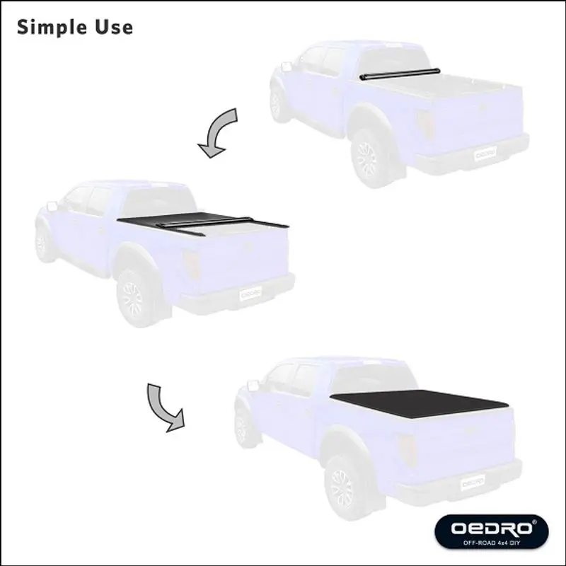5ft Soft Roll-Up Tonneau Cover for 2020-2025 Jeep Gladiator | Lightweight, Waterproof, Easy-Install Truck Bed Protection | Sleek Design image 4