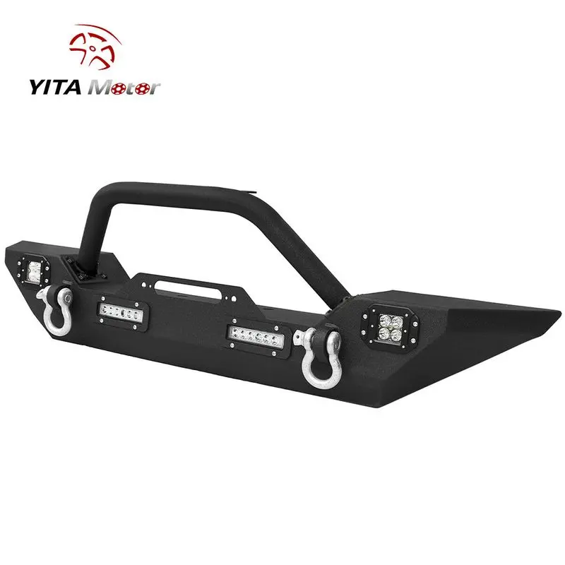 YITAMOTOR Front Bumper for 07-18 Jeep Wrangler JK & Unlimited Rock Crawler Bumper image 1