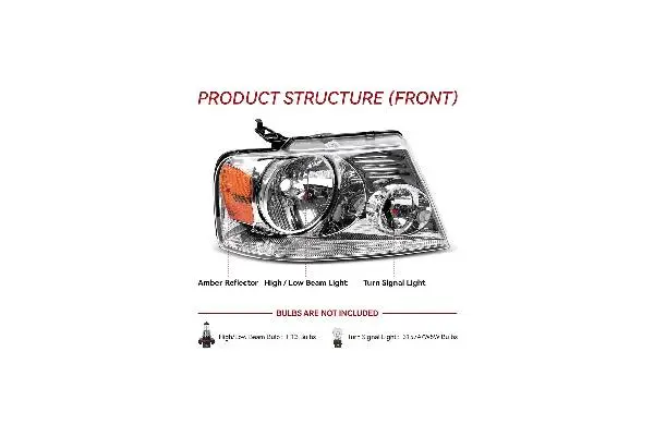YITAMOTOR 2004-2008 Ford F-150 Chrome Housing Headlights image