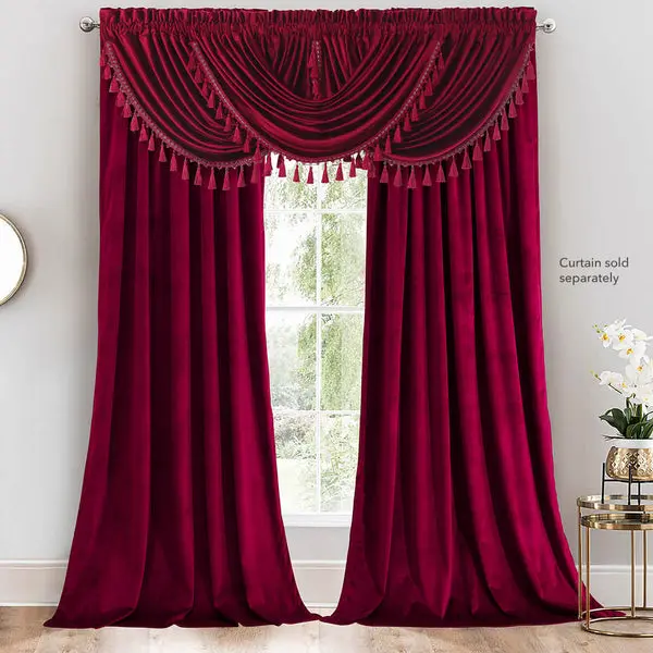 Heavyweight Velvet Waterfall Valance 57”Wx37”L (Single) image 1