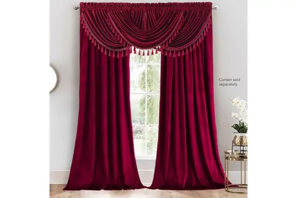 Heavyweight Velvet Waterfall Valance 57”Wx37”L (Single) image