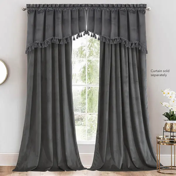 Heavyweight Velvet Swag Valance 70”Wx30”L image 3