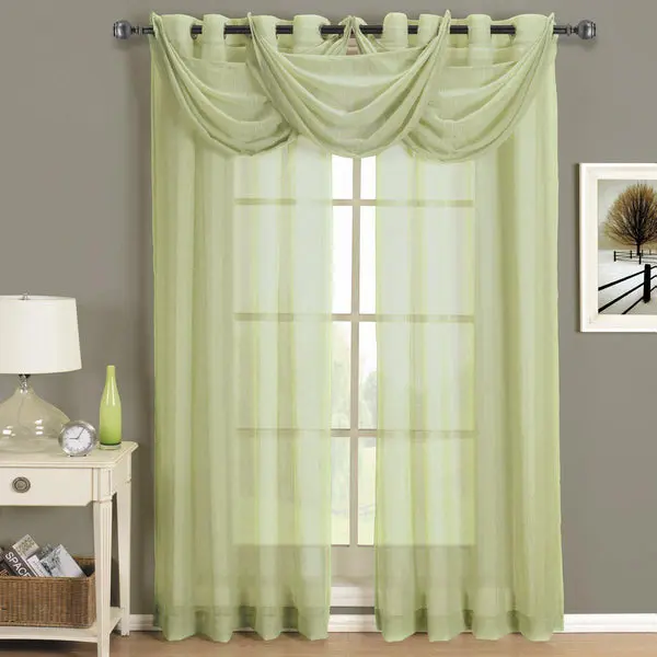 Abri Grommet Crushed Sheer Curtain Panel (Single) image 3