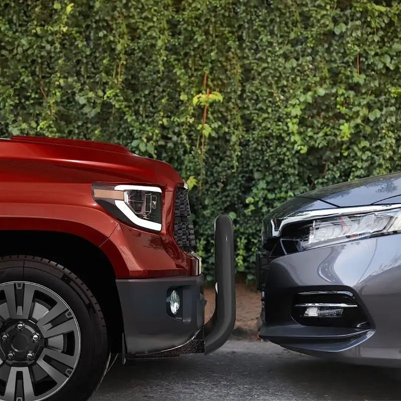 YITAMOTOR Bull Bar For 2016-2023 Toyota Tacoma w/LED Light Bar, 3" Tubing Brush Guard Pickup Truck Front Bumper Push Bar w/Grille Skid Plate & Light Mount image 5
