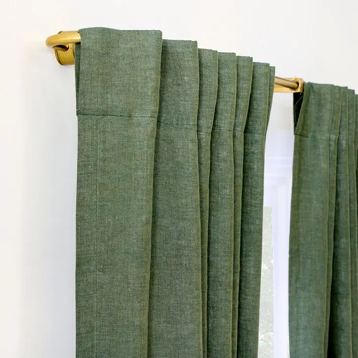 European Flax Linen Blackout Curtain image 2