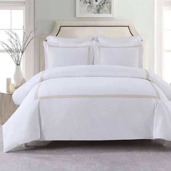 Adeline Percale Embroidered Duvet Cover Set - 100% Cotton image 3