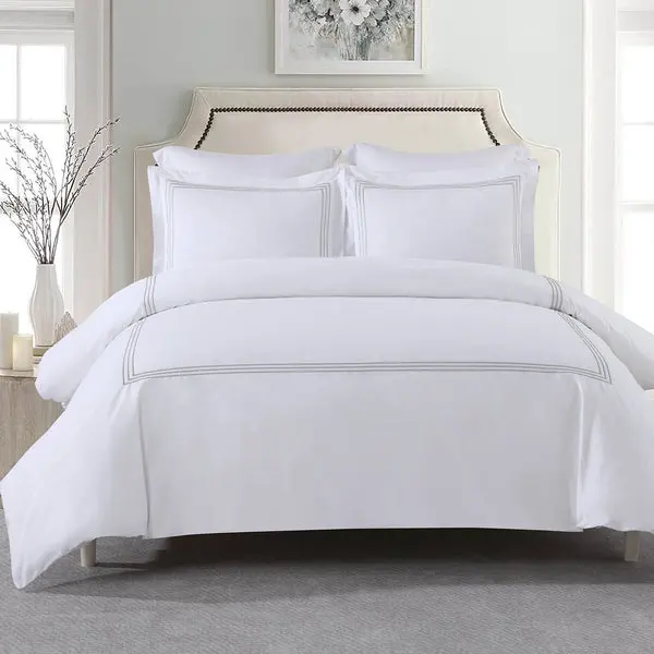Adeline Percale Embroidered Duvet Cover Set - 100% Cotton image 5