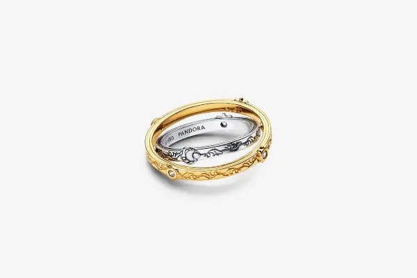Game of Thrones Spinning Astrolabe Ring Sterling silver, 14k gold plating image