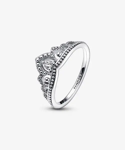Regal Beaded Tiara Ring Sterling silver image 1