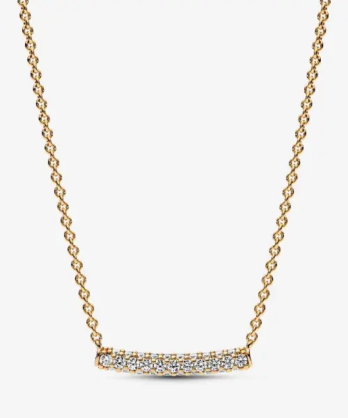 Pandora Timeless Pavé Single-row Bar Collier Necklace 14k gold plating image 3