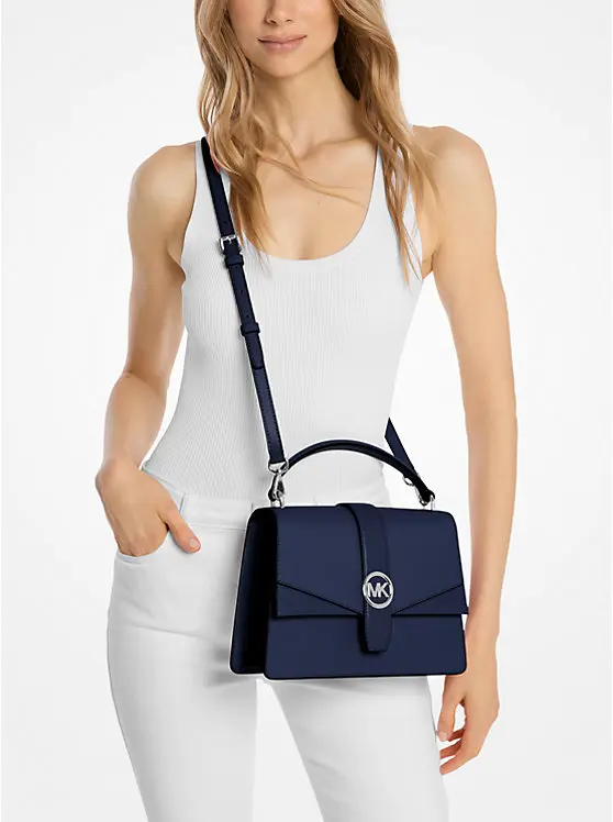 Greenwich Medium Saffiano Leather Satchel image 4