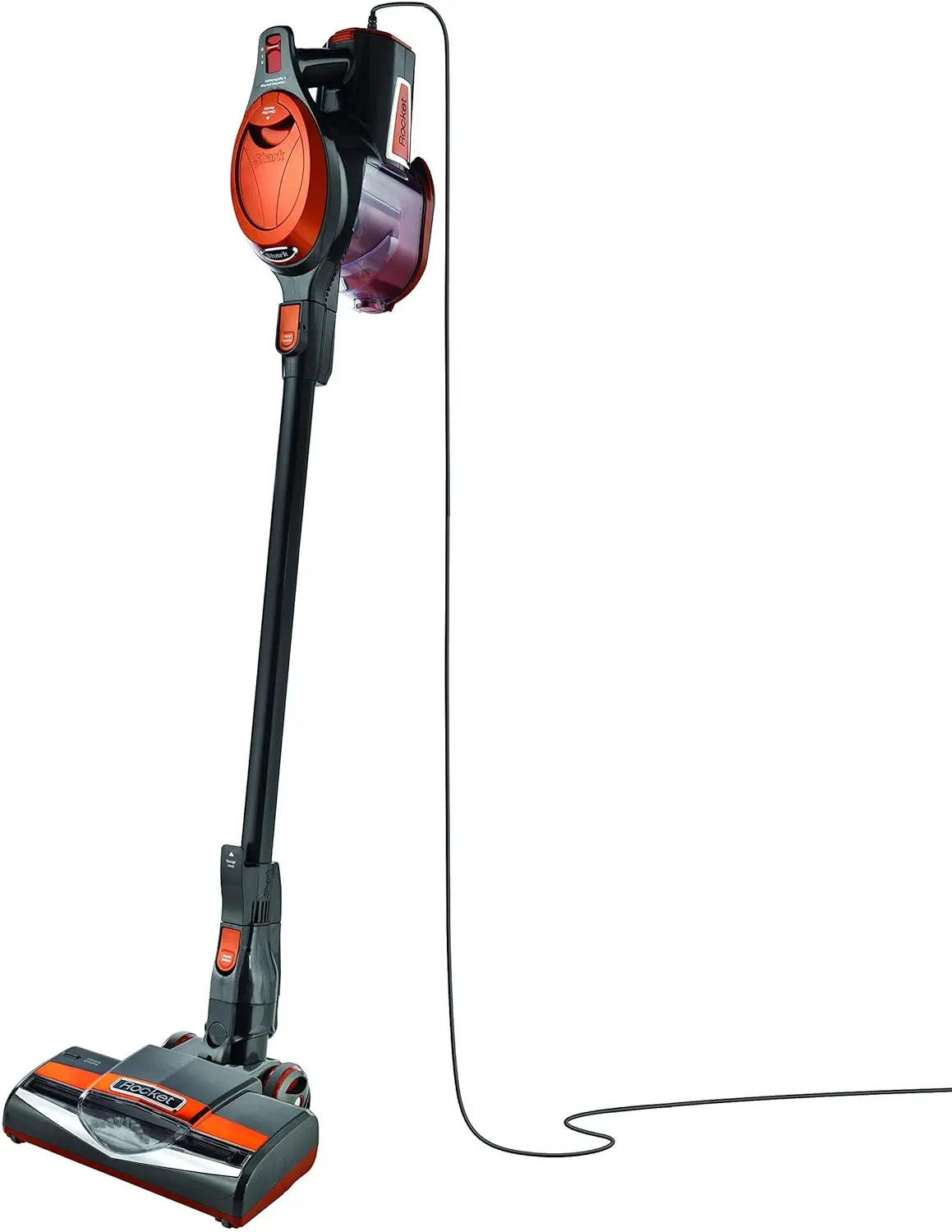 Shark Rocket Ultra-Light Corded Bagless Vacuum for Carpet and Hard Floor Cleaning with Swivel Steering (HV301), Gray/Orange image 1
