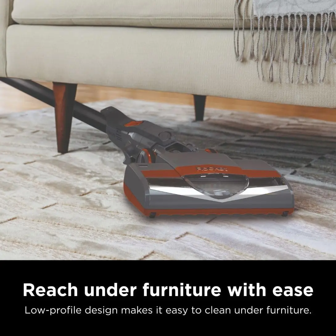Shark Rocket Ultra-Light Corded Bagless Vacuum for Carpet and Hard Floor Cleaning with Swivel Steering (HV301), Gray/Orange image 4