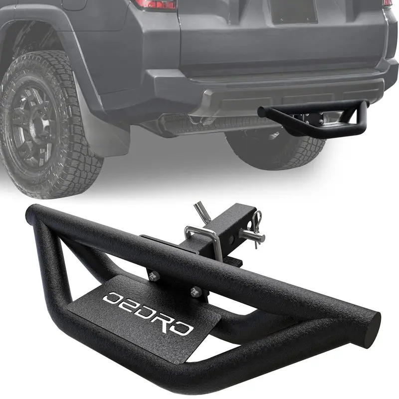 OEDRO Hitch Step Replacement for Truck Vehicles with 2" Hitch Receiver Rear Bumper Guard Protector Upgraded Textured Black Hitch Step Bar image 2