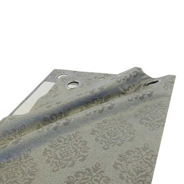 Paisley Thermal Blackout Jacquard Grommet Top Curtain Pair Panels image 6