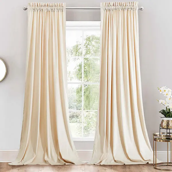 Heavyweight Velvet Curtain Rod Pocket Panels (Set of 2) image 5