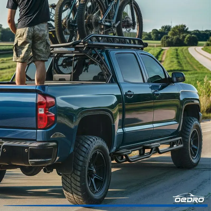 6" Running Boards Dual Convex Platform for 2015-2025 Chevy Colorado/GMC Canyon Crew Cab, Bolt-on Side Steps Steel Nerf Bars image 5