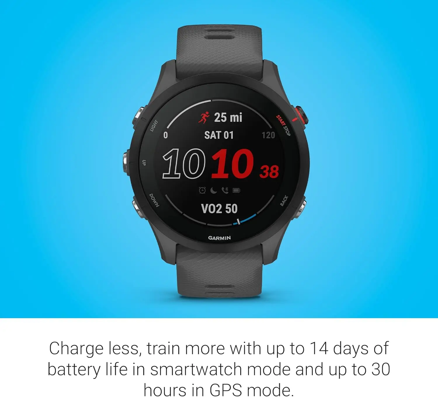 Garmin Forerunner® 255, GPS Running Smartwatch, Advanced Insights, Long-Lasting Battery, Slate Gray image 3