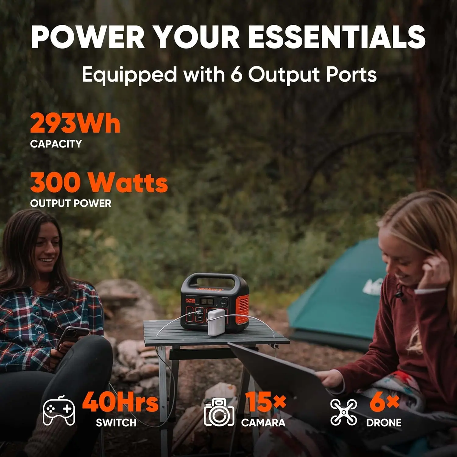 Jackery Portable Power Station Explorer 300, 293Wh Backup Lithium Battery, Solar Generator for Outdoors Camping Travel Hunting Blackout (Solar Panel Optional) image 4