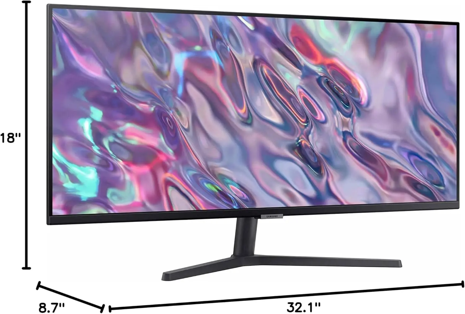 SAMSUNG 34" ViewFinity S50GC Series Ultra-WQHD Monitor, 100Hz, 5ms, HDR10, AMD FreeSync, Eye Care, Borderless Design, PIP, PBP, LS34C502GANXZA, 2023, Black image 12
