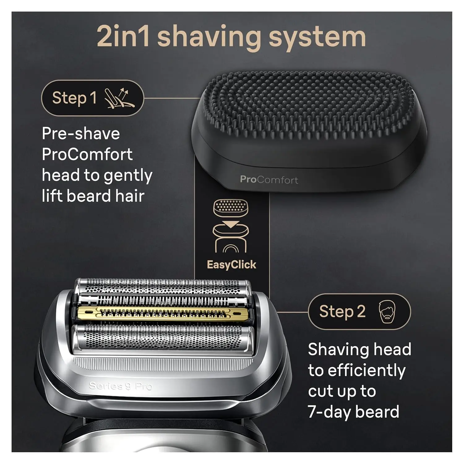 Braun Series 9 PRO+ Electric Shaver, Shaving Kit with 5 Pro Shave Elements and ProComfort Head, SmartCare Center image 4