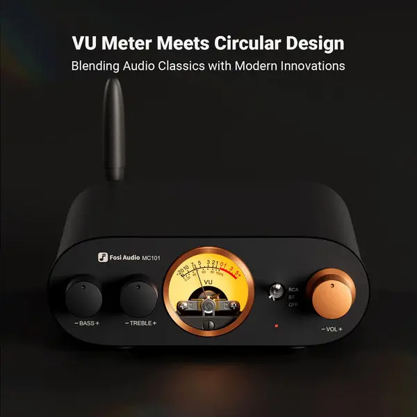 Fosi Audio MC101 VU Meter Stereo Amplifier image 2