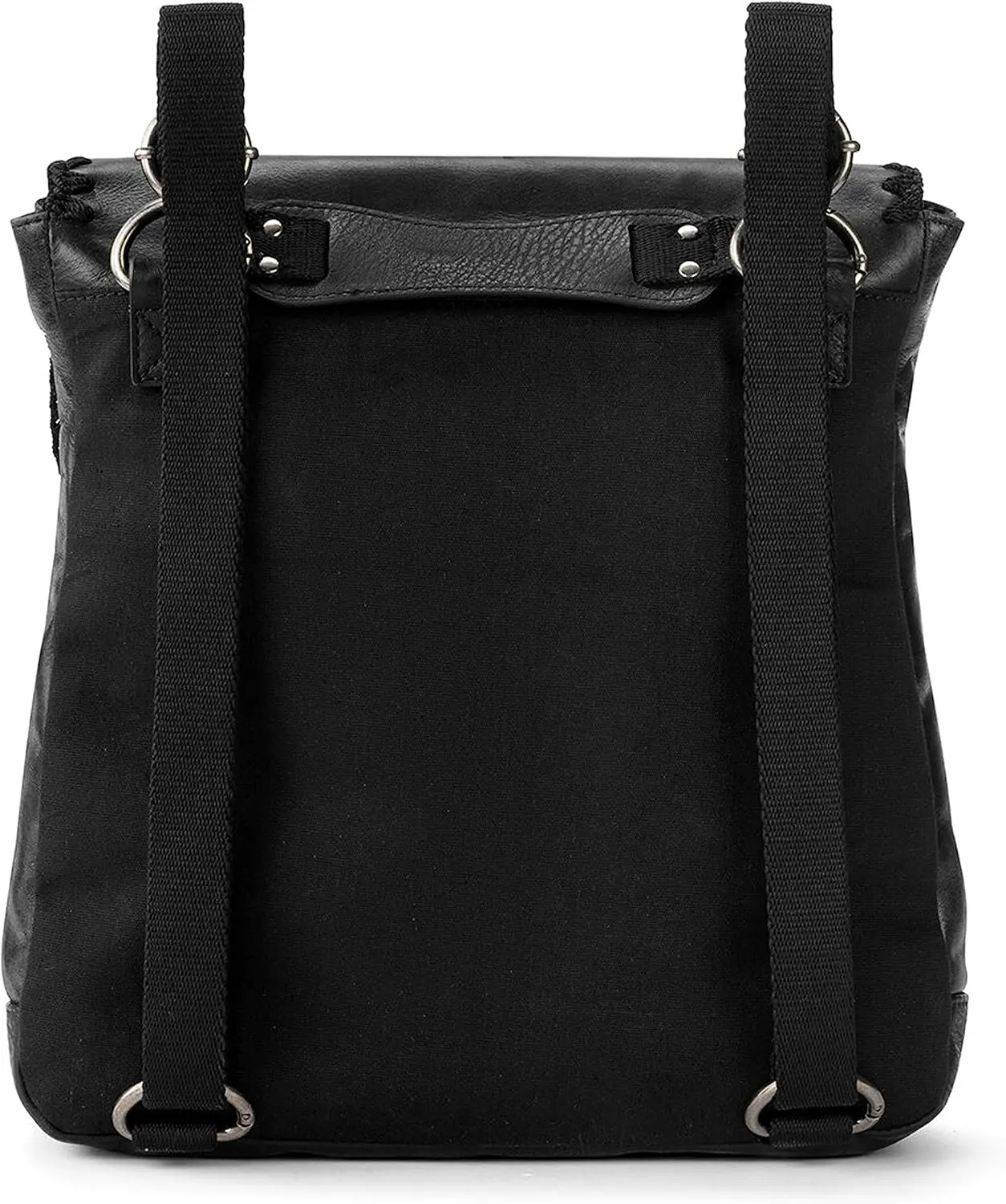 The Sak Ventura Backpack in Leather, Adjustable Convertible Strap, Black Crochet image 4