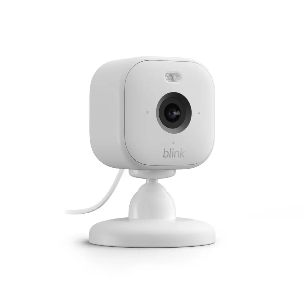 Blink Mini 2 (Newest Model) — Home Security & Pet Camera(s) with HD video, color night view, motion detection, two-way audio, and built-in spotlight — 1 camera (White) image 1