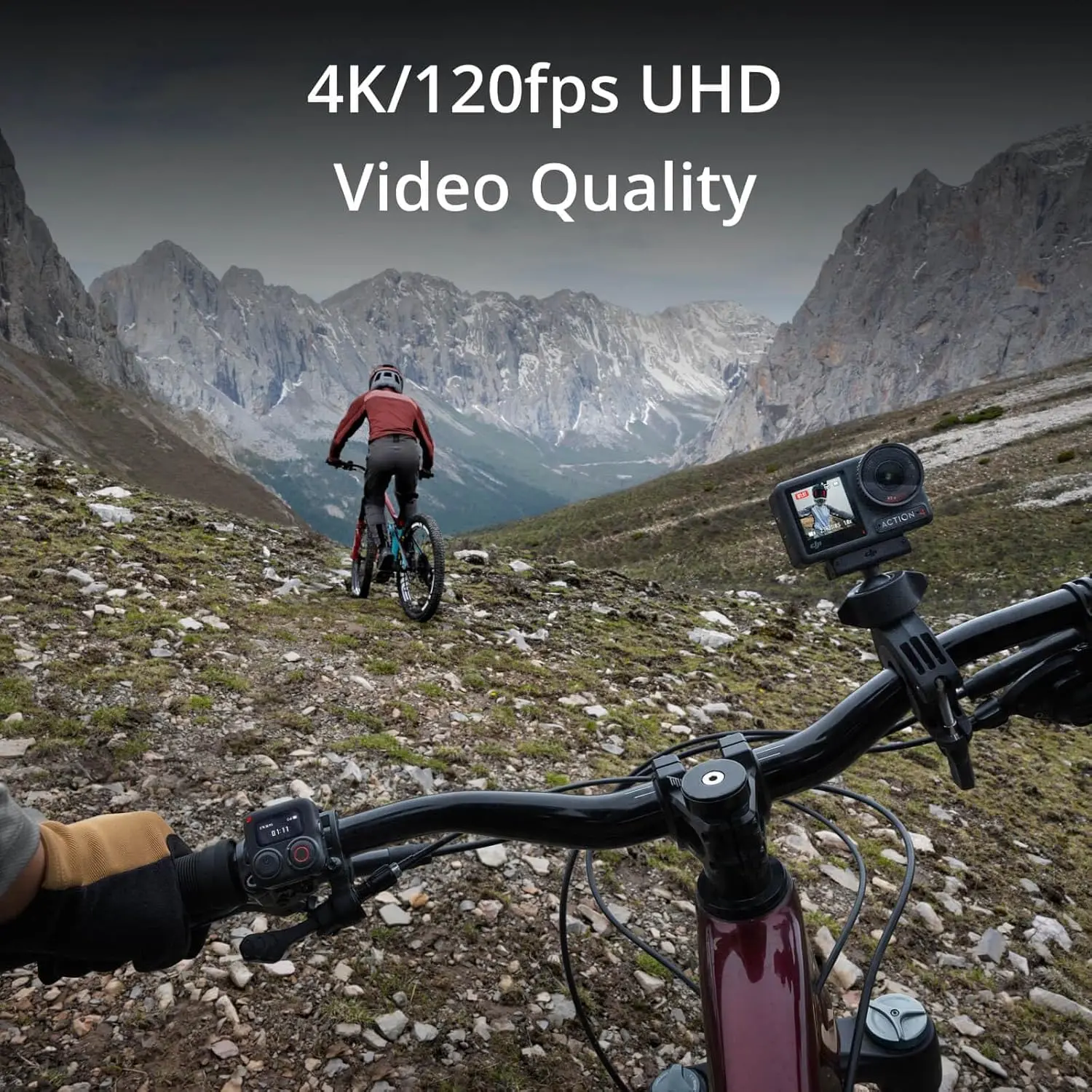 DJI Osmo Action 4 Standard Combo, 4K/120fps Waterproof Action Camera with a 1/1.3-Inch Sensor, Stunning Low-Light Imaging,10-bit & D-Log M Color Performance, Long-Lasting 160 Mins, Outdoor Camera image 6