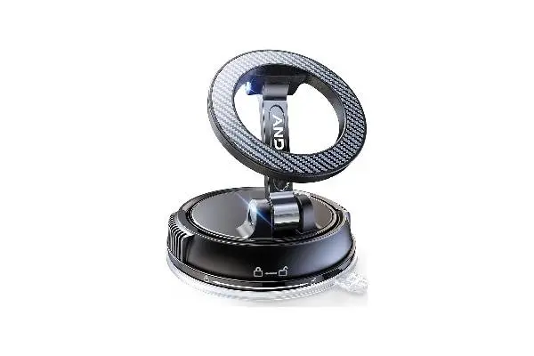 Car Phone Holder for Magsafe [78+LBS Strongest Suction & 2400gf Strongest Magnetic] 360° Adjustable Car Phone Mount, Phone Holders for Your Car for iPhone 16 Pro Max 15 14 13 12 Plus (Carbon Fiber) image