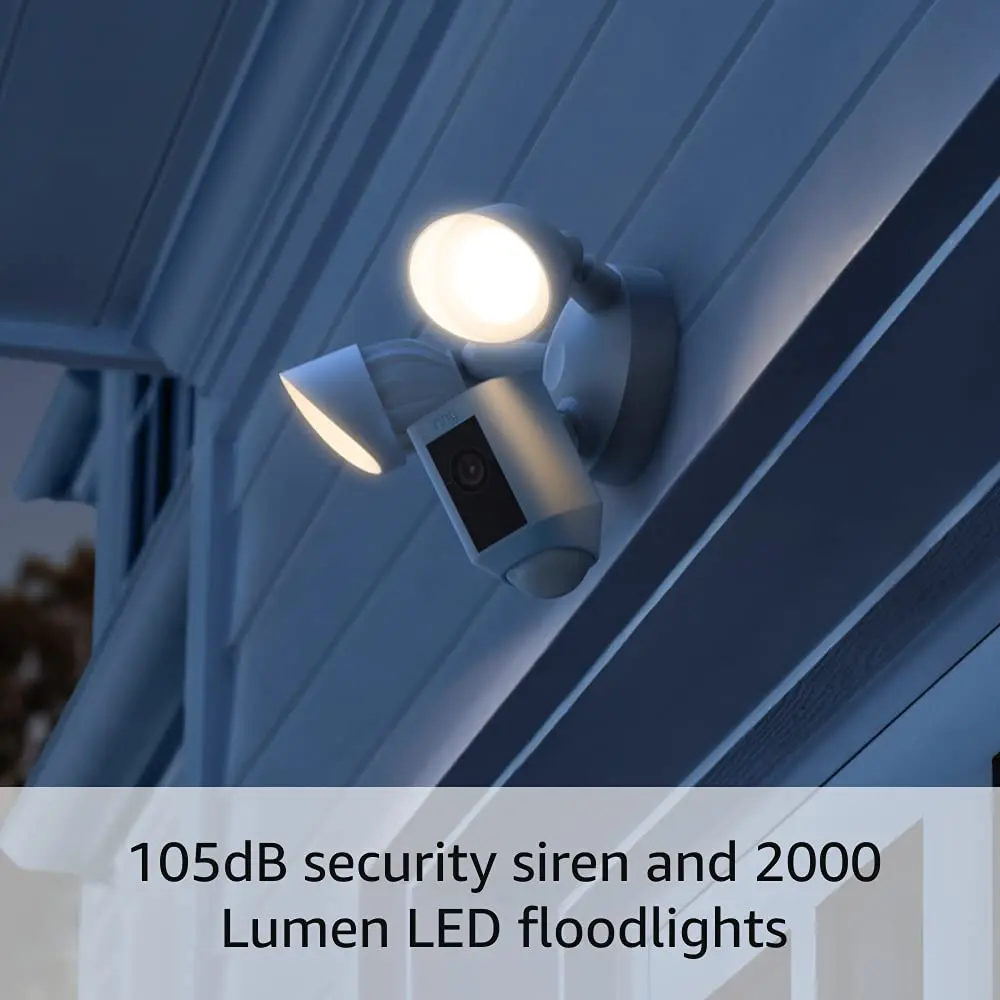 Ring Floodlight Cam Wired Plus with motion-activated 1080p HD video, White (2021 release) image 5