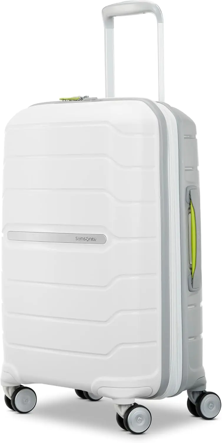Samsonite Freeform Hardside Expandable with Double Spinner Wheels, Carry-On 21-Inch, White/Grey image 1