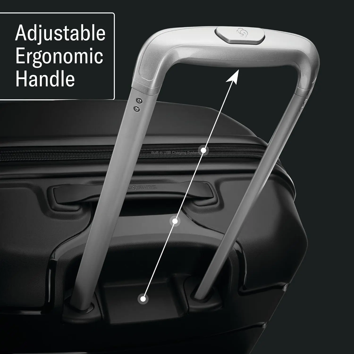 Samsonite Freeform Hardside Expandable with Double Spinner Wheels, Carry-On 21-Inch, White/Grey image 5