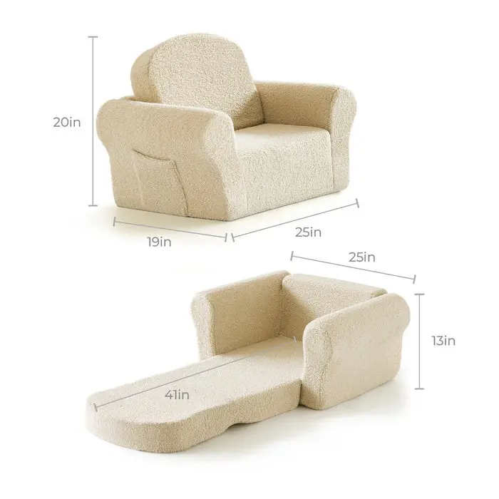 Tiny Land® Afternoon Couch - Cream Kids Chair image 4