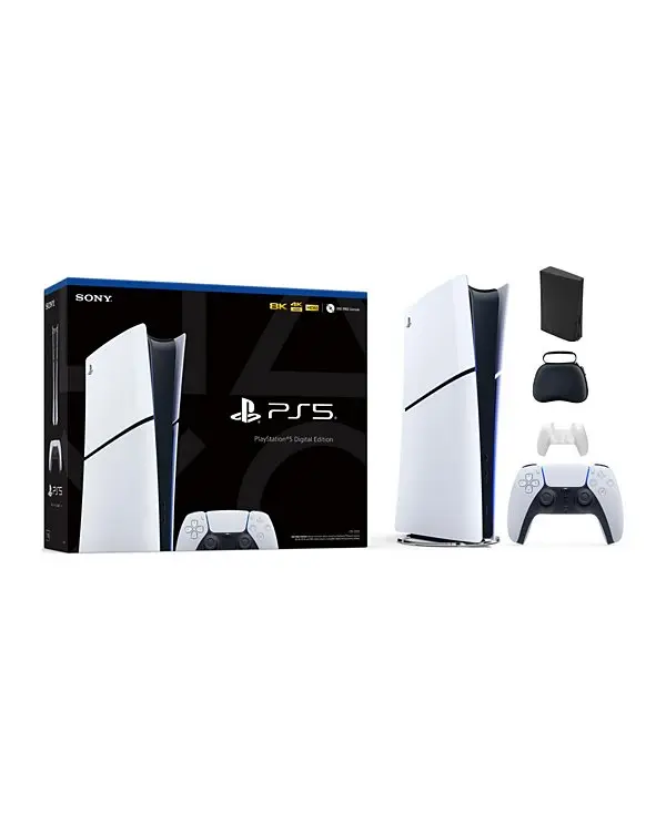 PlayStation 5 Slim Console Digital Edition - White Bundle With Accessories image