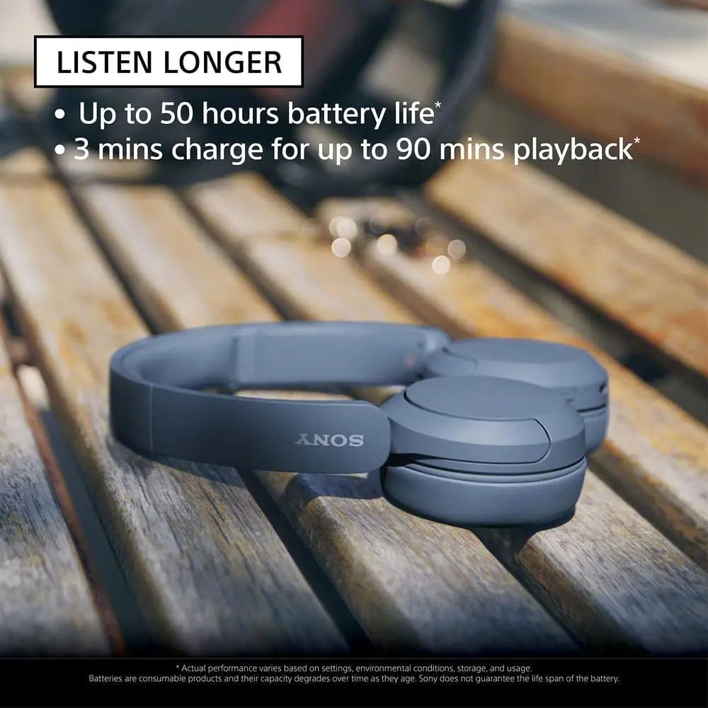 Sony WH-CH520 Wireless Headphones Bluetooth On-Ear Headset with Microphone, Cappuccino image 2