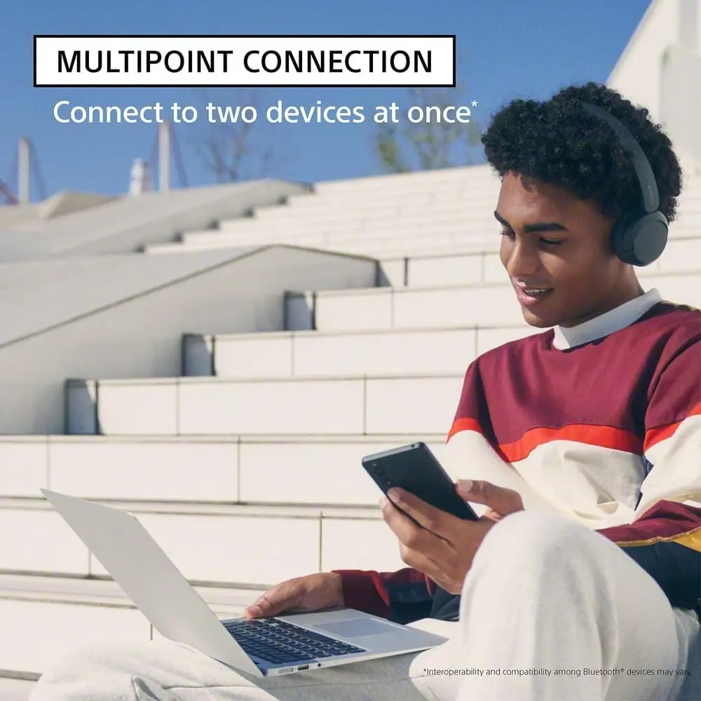 Sony WH-CH520 Wireless Headphones Bluetooth On-Ear Headset with Microphone, Cappuccino image 5