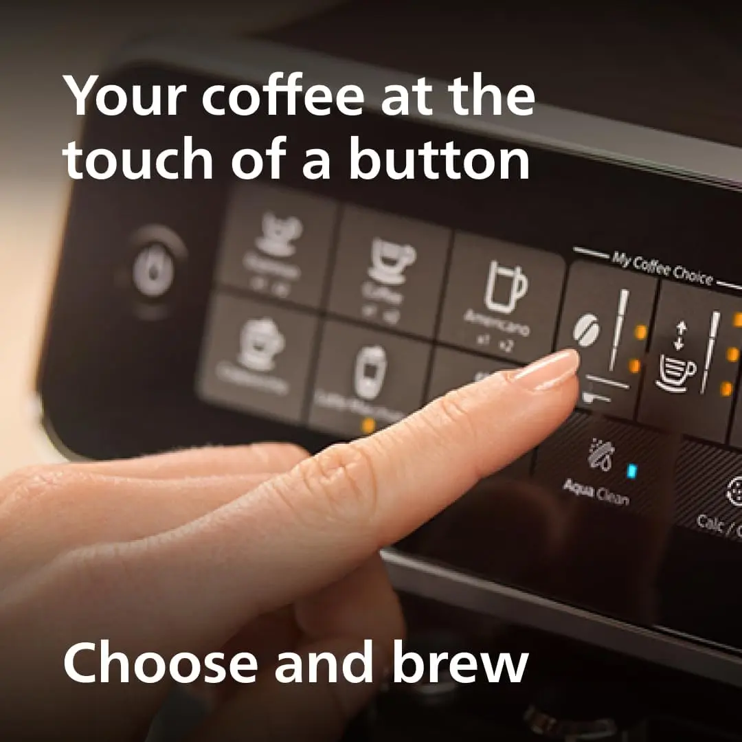 Philips 3200 Series Fully Automatic Espresso Machine, LatteGo Milk Frother, 5 Coffee Varieties, Intuitive Touch Display, 100% Ceramic Grinder, AquaClean Filter, My Coffee Choice, Black (EP3241/54) image 6