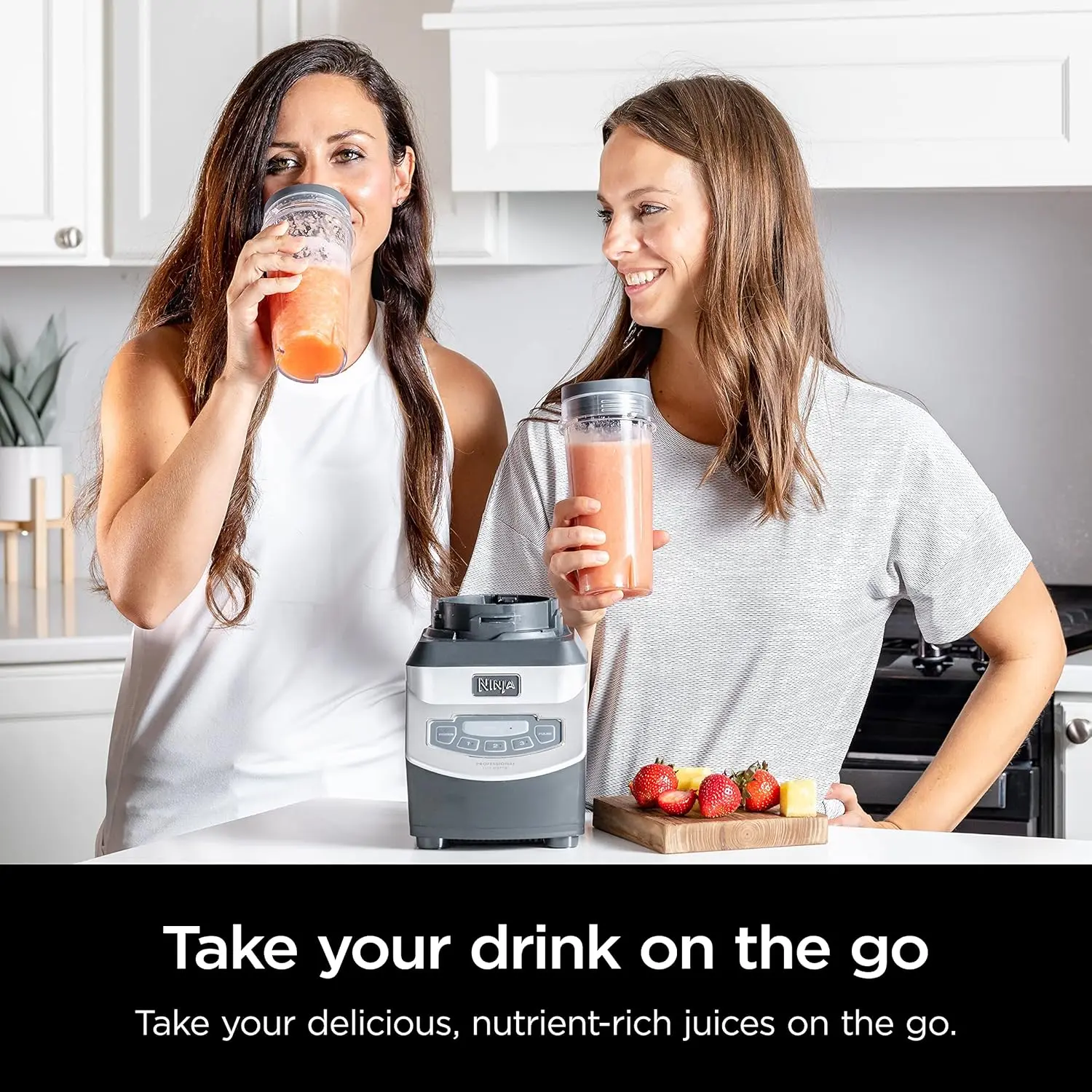 Ninja BL660 Professional Compact Smoothie & Food Processing Blender, 1100-Watts, 3 Functions -for Frozen Drinks, Smoothies, Sauces, & More, 72-oz.* Pitcher, (2) 16-oz. To-Go Cups & Spout Lids, Gray image 5