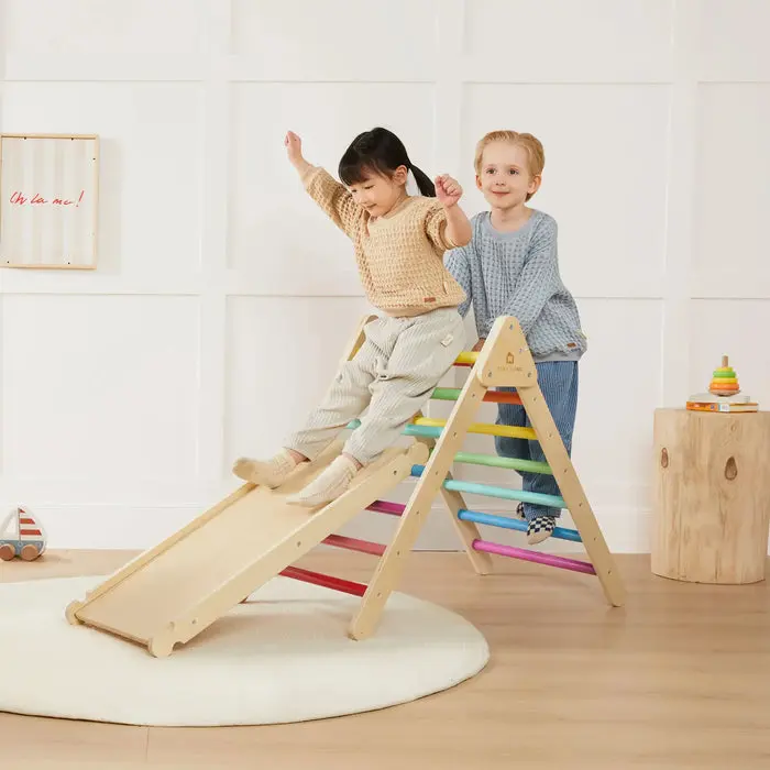 Tiny Land® 7-in-1 Rainbow Climbing Set with Play Pad image 6