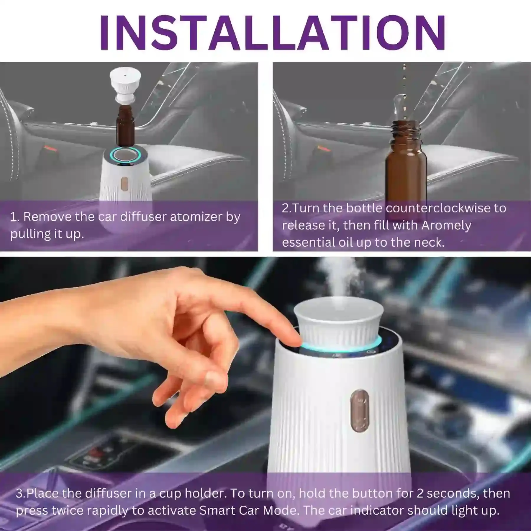 Aromely Smart Car Diffuser – Perfect for sedans, SUVs & more. image 5