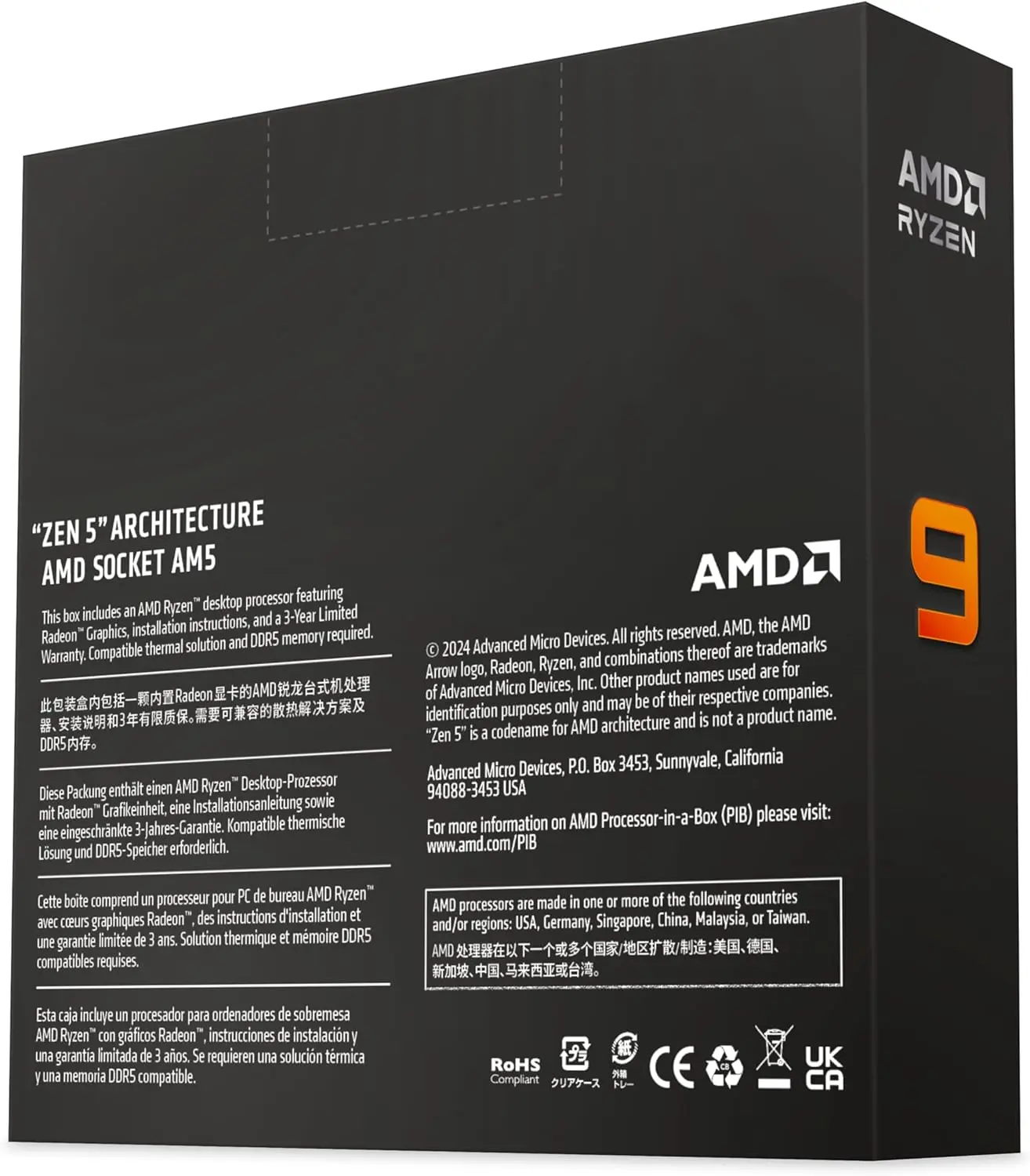 AMD Ryzen™ 9 9950X 16-Core, 32-Thread Unlocked Desktop Processor image 5