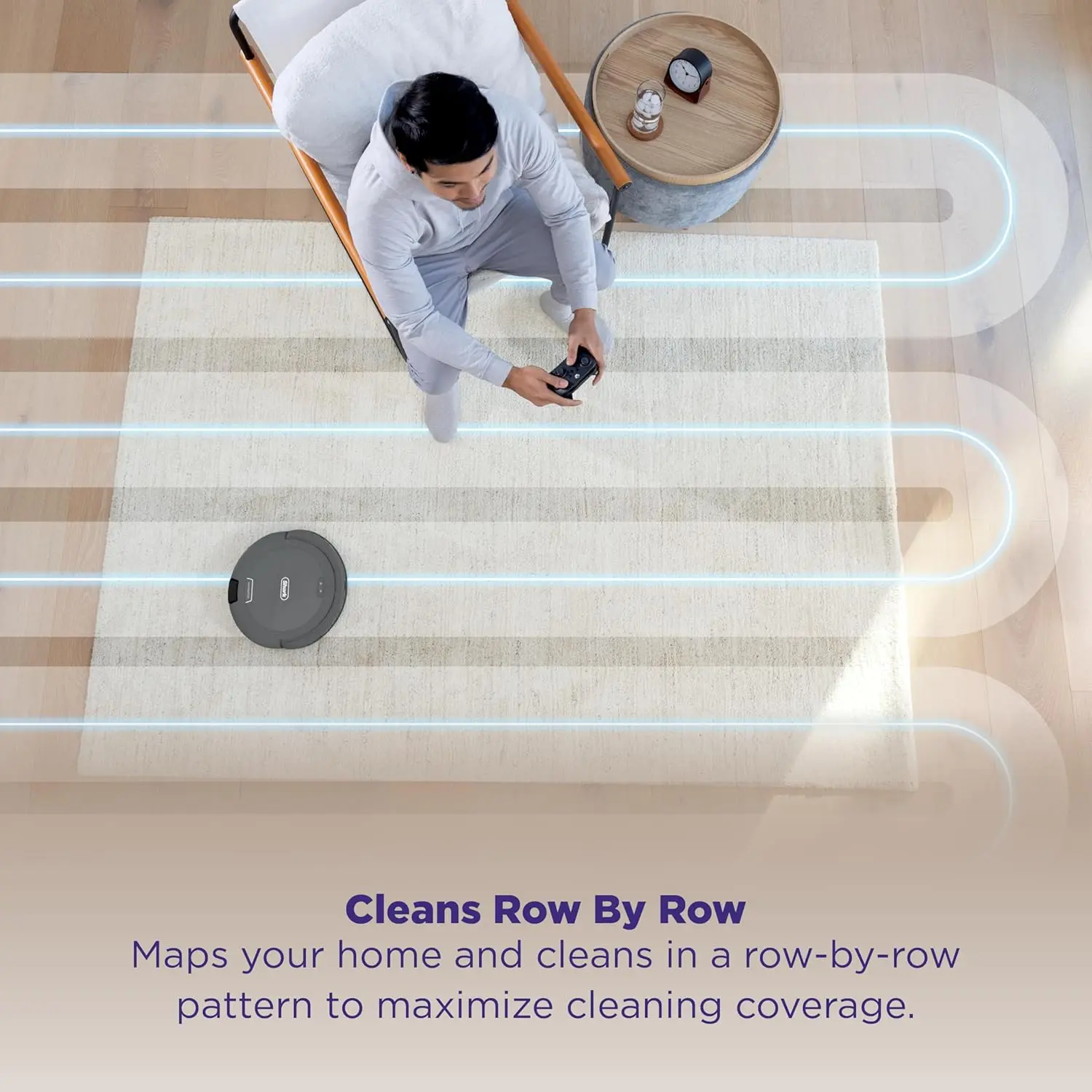 Shark Navigator Robot Vacuum and Self-Empty Base with Bagless 60-Day Capacity Self-Empty Base, SmartPath Navigation, Powerful Pet Hair Pickup, Anti-Hair Wrap, For Carpets & Hard Floors, Grey, RV2120AE image 3