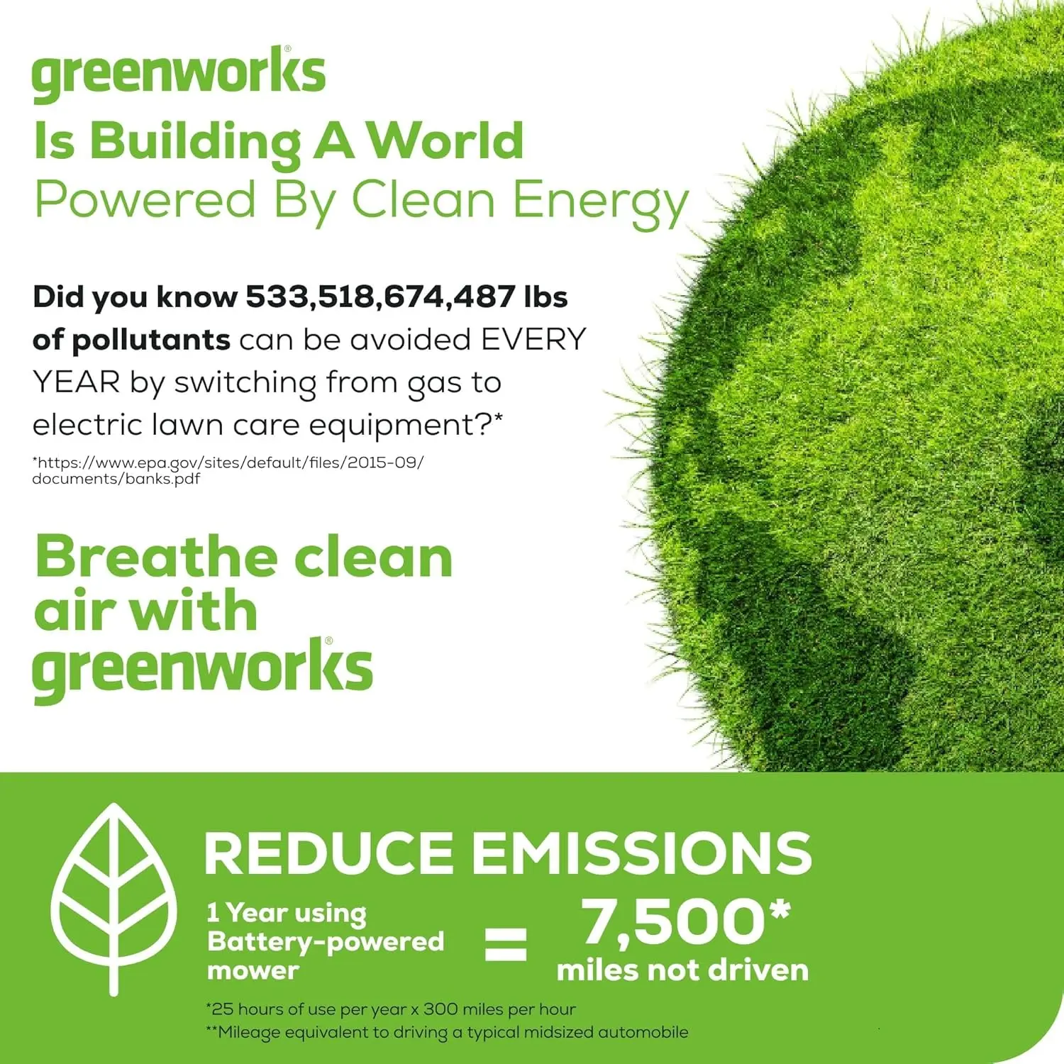 Greenworks 80V 21" Brushless Cordless (Push) Lawn Mower (75+ Compatible Tools), (2) 2.0Ah Batteries and 30 Minute Rapid Charger Included image 13