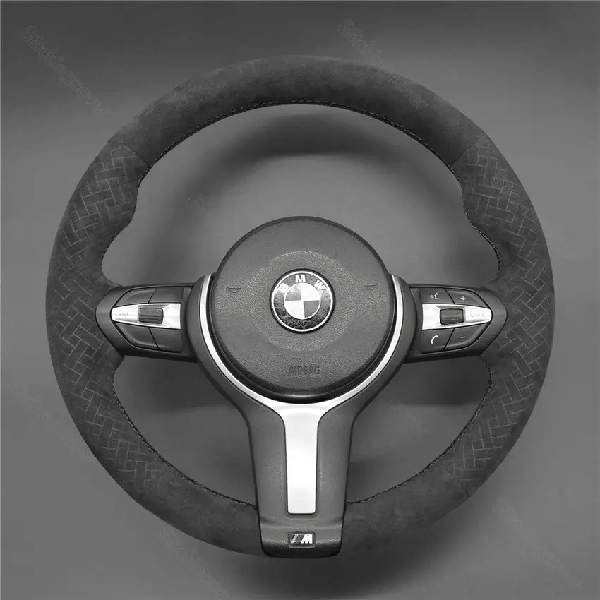 Steering Wheel Cover For BMW F10 F11 F12 F13 F15 F16 F20 F21 F22 F23 F25 F26 F30 F31 F34 F36 F45 image 1